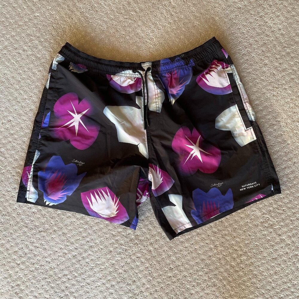 Saturdays NYC Timothy Jungle Floral Swim Trunk